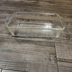 Vintage Clear Fire King 1QT Glass bread loaf pan U